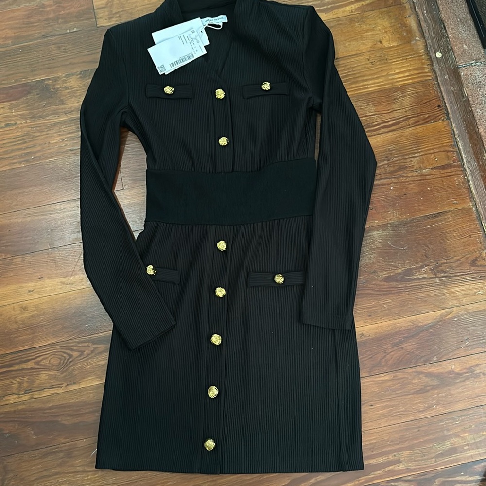 NWT URBAN REVIVO BLACK SMALL LADIES DRESS
